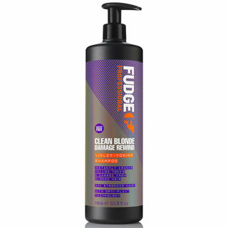 Fudge Clean Blonde Violet-Toning Damage Rewind Shampoo 1litre