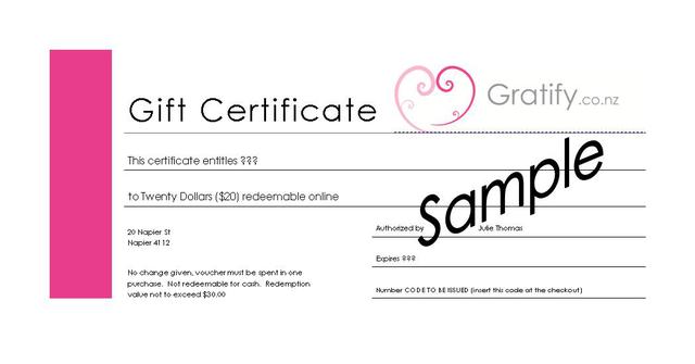 Gratify $20 Voucher