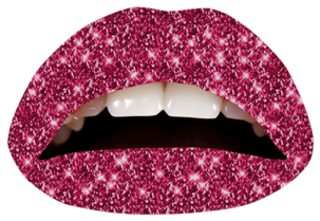 Temporary Lip Tattoo Glitter Crimson