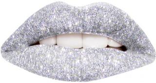 Temporary Lip Tattoo Glitter Silver